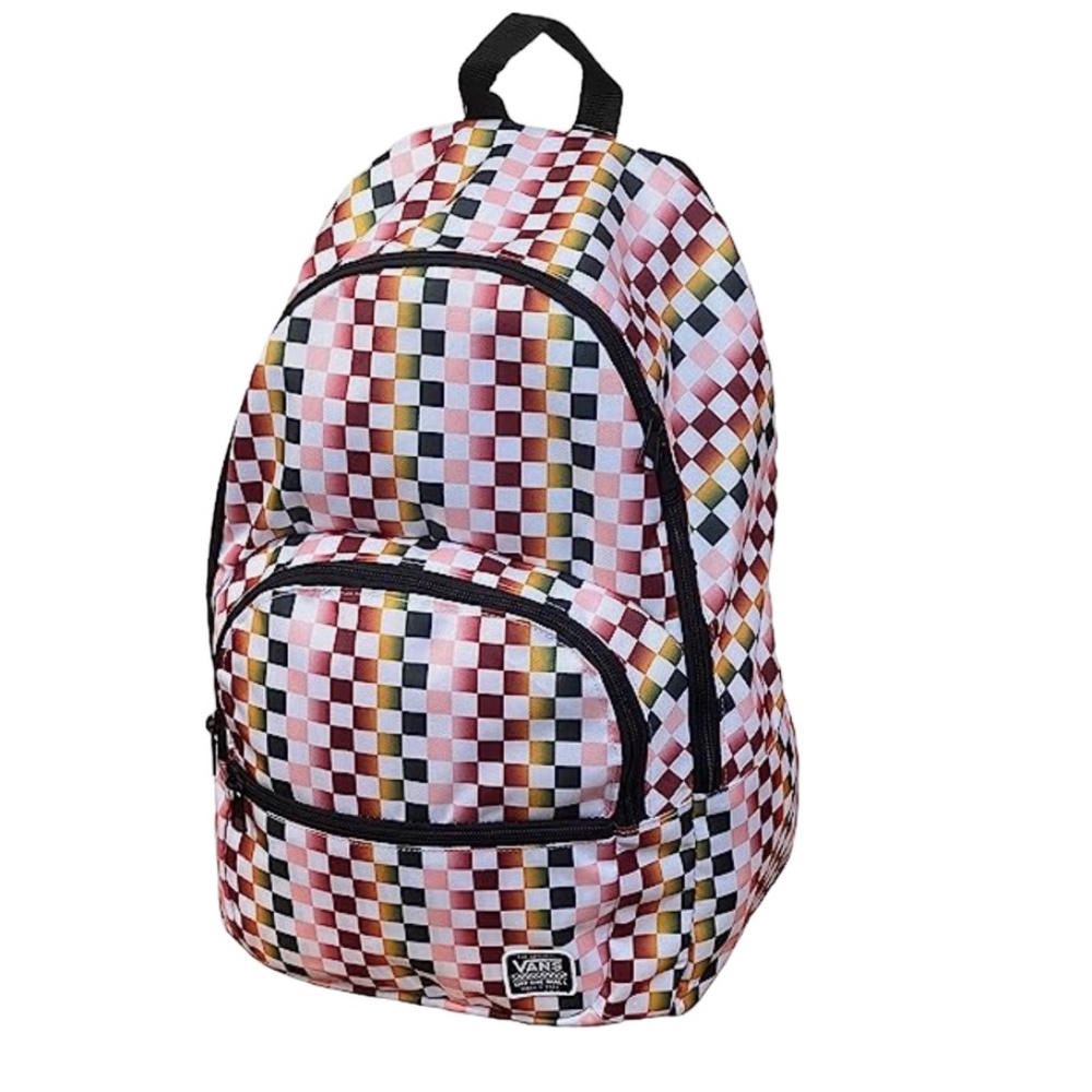 🎒SCHOOL SALE🎒VANS Ranged Prints Multicolor Checker Backpack Laptop VN0A7UFMWHT